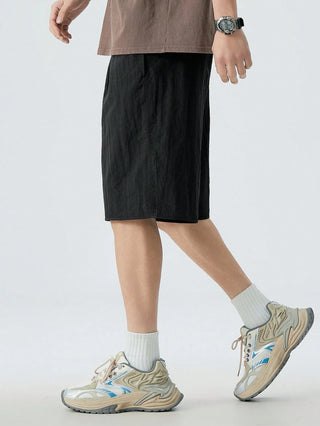 سروال قصير من نسيج مُنسوج