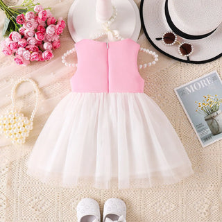 0-3y baby girks dresses pink green بدون أكمام bows spliced تل جيب بنات clothes infant solid cute صيف بنت clothes