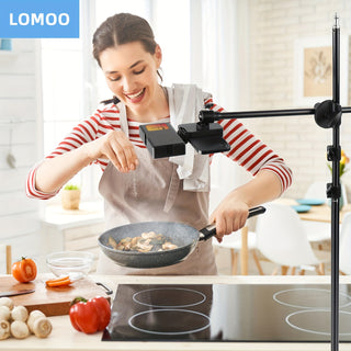 1 قطعة Lomoo LED Fill Light مع حامل ثلاثي القوام وثلاثة ألوان درجة الحرارة ، تثبيت الأرض ، تحكم زر الضغط ، بطارية ليثيوم قابلة للشحن ، طاقة مزدوجة USB / بطارية ، للاستوديو ، الماكياج ، التصوير ، البث المباشر ، الطبخ ، الرسم ، التدريس - يتضمن قضيب تمديد ،