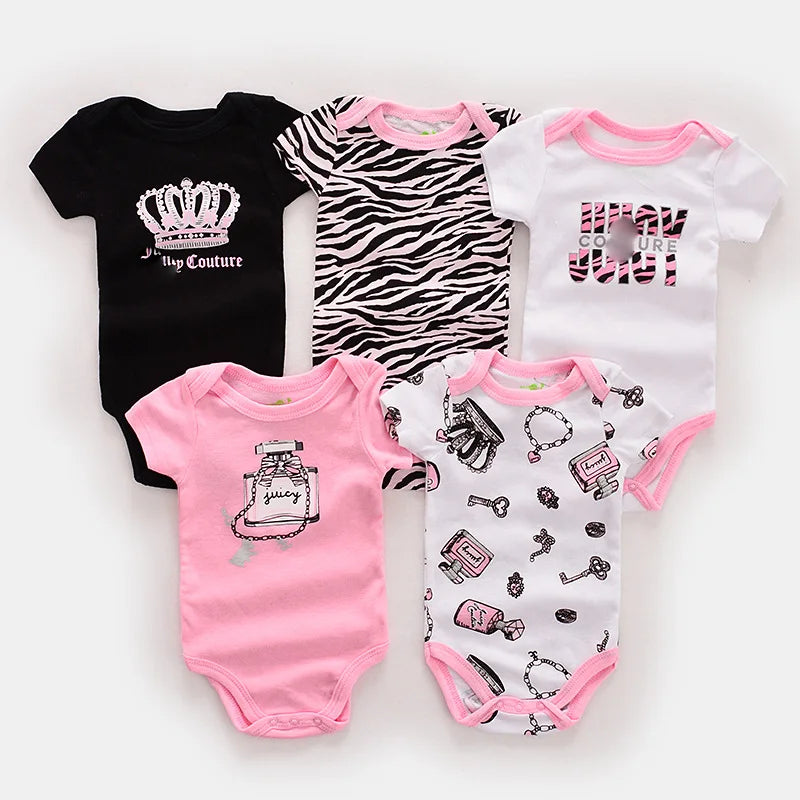 100% cotton infant pajamas newborn five-piece بدلة romper baby clothes