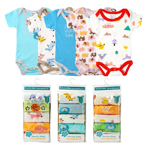 100% cotton infant pajamas newborn five-piece بدلة romper baby clothes
