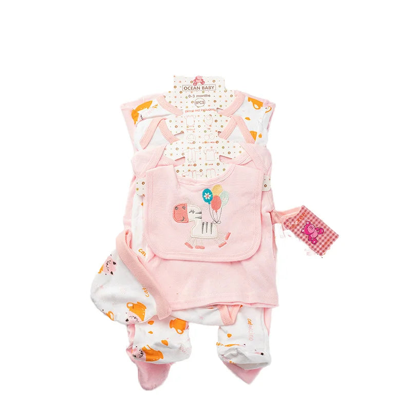 100% cotton unisex bodysuit gift 8pcs طقم baby infants clothing romper boutique newborn baby babi clothes sets 0-3 months