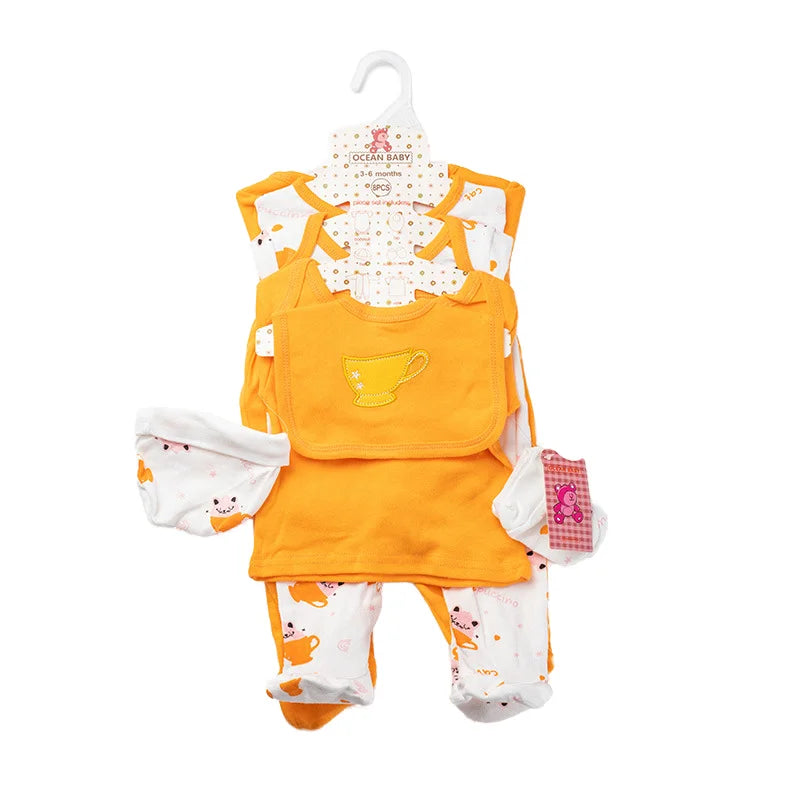 100% cotton unisex bodysuit gift 8pcs طقم baby infants clothing romper boutique newborn baby babi clothes sets 0-3 months