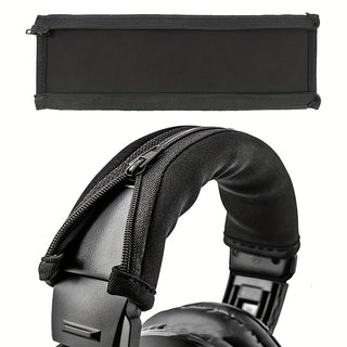 وسادة رأس عالمية أنيقة 1 قطعة - وسائد أذن ناعمة مع حقيبة واقية بسحاب ل ATH M50X و QC35i و QC35ii و QC25 و Solo 2/3 و Studio 2/3 و MSR7 - ملحقات سماعات رأس قابلة للتنفس ومتينة