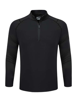 Manfinity Fitness جاكيت رياضية كاجوال للرجال نصف سحاب، كم رغلان، قطعة عادية بأكمام طويلة، معطف لركض المپي
