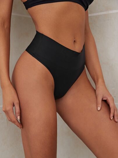 SuitURBody سروال داخلي بحمالات بدون عرض شبكي متباين