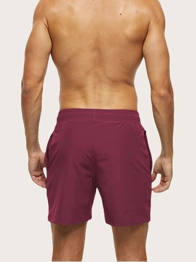 Manfinity Swimmode ترنك سباحة برباط وبجيب بسستة للرجال