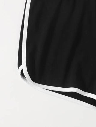 EZwear سروال قصير تريك بشريط مقوس متباين