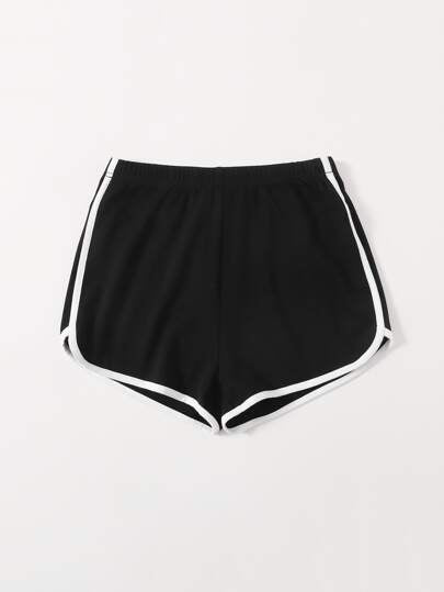 EZwear سروال قصير تريك بشريط مقوس متباين