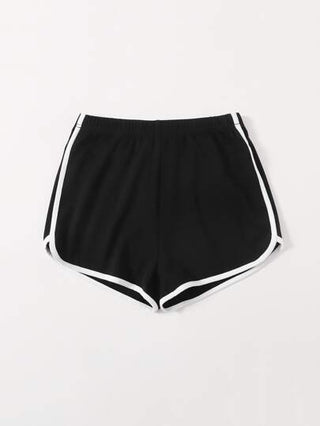 EZwear سروال قصير تريك بشريط مقوس متباين