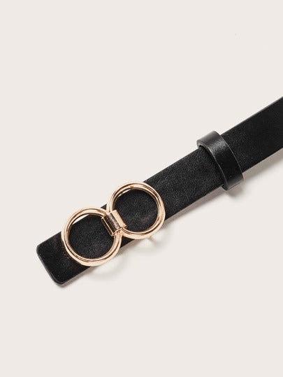 4 قطع حزام مزود بإبزيم على شكل حرف O مزدوج، مناسب للصيف والمدرسة والخريف وعيد الهالوين