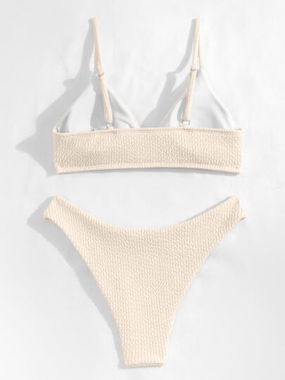 طقم تانكيني حريمي Swim Basics محكم تانكيني سباحة طقم سباحة كامي حمالة صدر & قص عالي 2قطع بدلة سباحة