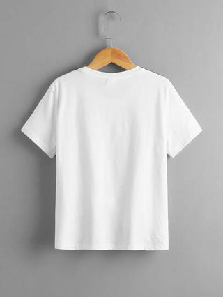 SHEIN سترة للصبيان في مرحلة التراويح تتميز بشريط حرف جانبي