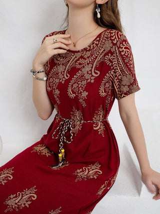 Mulvari فستان بحزام وطباعة زهور
