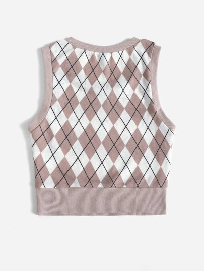 EZwear لباس علوي تانك نمط بلوري