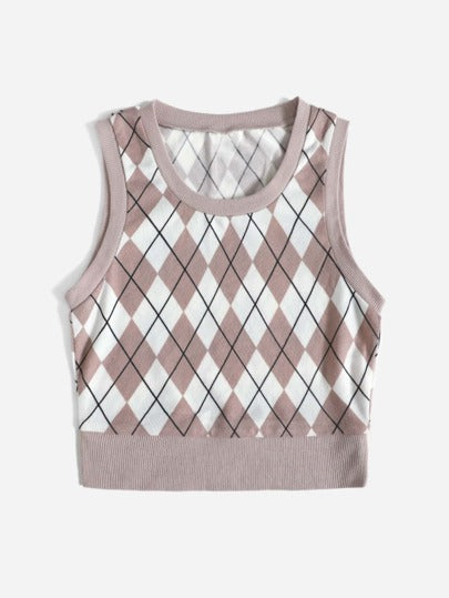EZwear لباس علوي تانك نمط بلوري