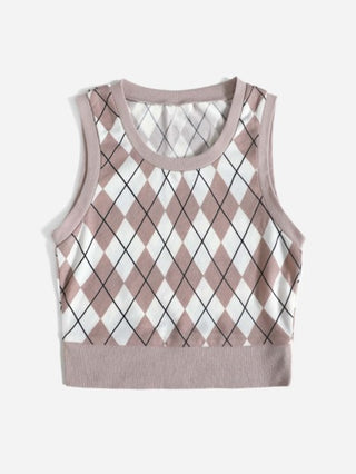 EZwear لباس علوي تانك نمط بلوري