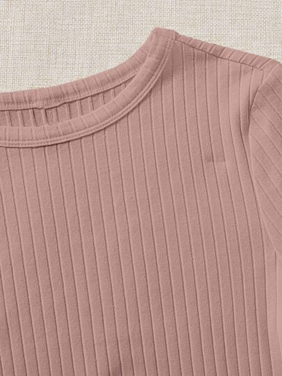 SHEIN EZwear 2 حزمة من الفساتين محبوكة بطريقة الضلوع