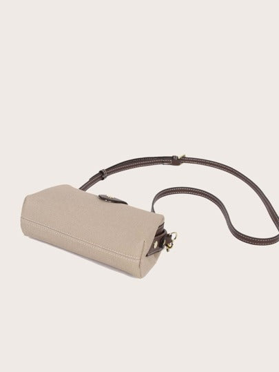 حقيبة يد نسائية موضة جديدة لعام 2025، حقيبة كتف عبر الجسم بسحاب من الجلد الأزرق ذات اللمسات الفينتاج والرقعات بتصميم كاجوال