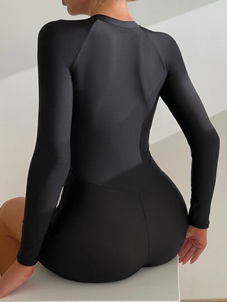 Swim SPRTY ملابس سباحة قطعة واحدة سستة