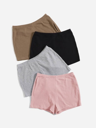 EZwear شورت محبوك مضلع 4 قطع