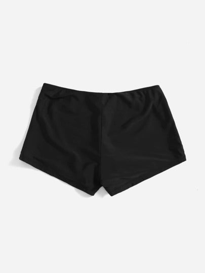 Swim Vcay مقاس كبير شورت سباحة موحدة اللون
