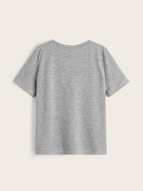 SHEIN 4 تيشرتات مستديرة الرقبة لفتى العمر بين 9 و 14 سنة