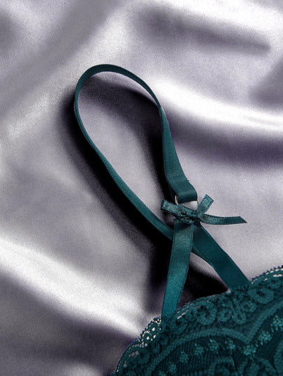 Shein Underwear&Sleepwear Basics 3 قطع من الملابس الداخلية حمالة صدر من الدانتيل الزهري