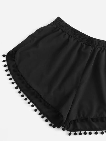 Swim Vcay مقاس كبير سروال بيكيني مزخرف بكرات مخملية
