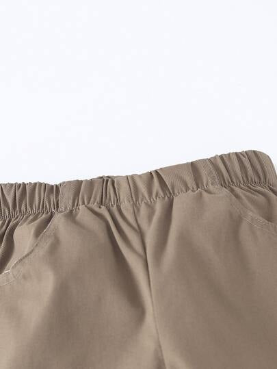 SHEIN بنطال رياضي بخصر مطاطي للصبي الصغير