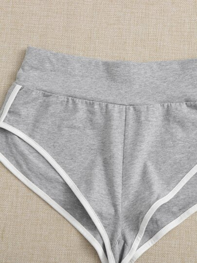 SHEIN EZwear سروال قصير مقوس متباين