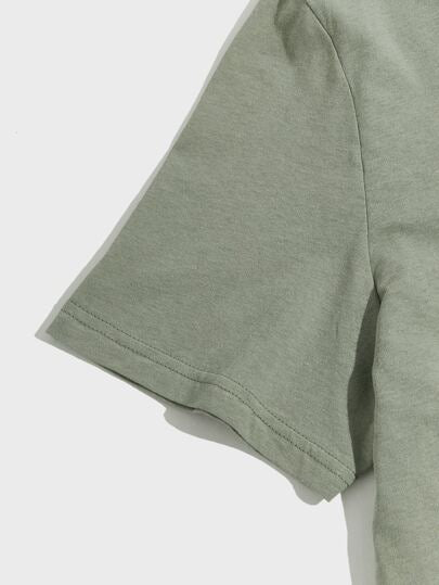SHEIN للرجال طقم لباس استراحة بنطلون مع لباس علوي بطباعة أحرف