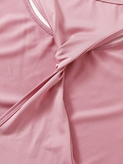 Cheerettes 3 قطع طقم رياضي بتصميم الألوان المتباينة للنساء