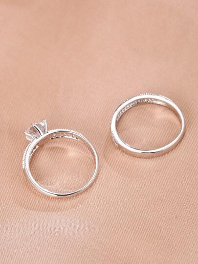 خاتم زخرفة مكعب زركونيا 2 قطعرمضان