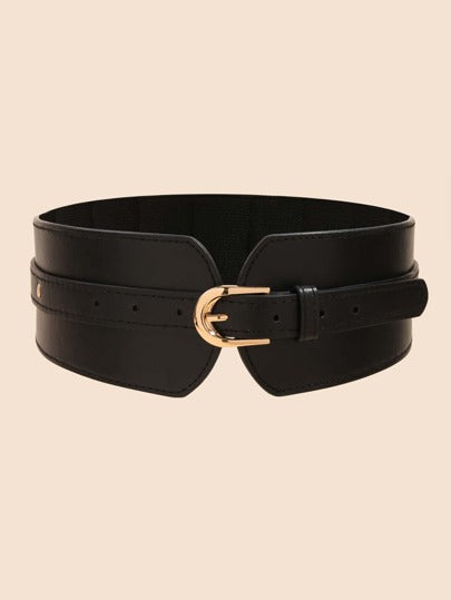 حزام خصر للنساء ذو إبزيم واحد متعدد الألوان، مناسب للفساتين والاستخدام اليومي وحفلات الهالوين والمدرسة والخريف والصيف، باللون الأسود