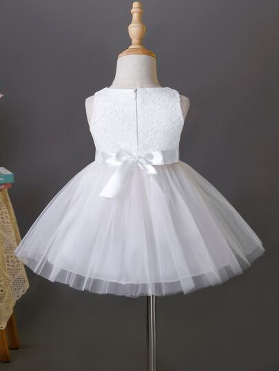 فساتين بيبي Glamorique Kids فستان حزب الأطفال للأطفال الرضع الرضع بطبعات الزهور والدانتيل الغطاء الشبكي المتباين