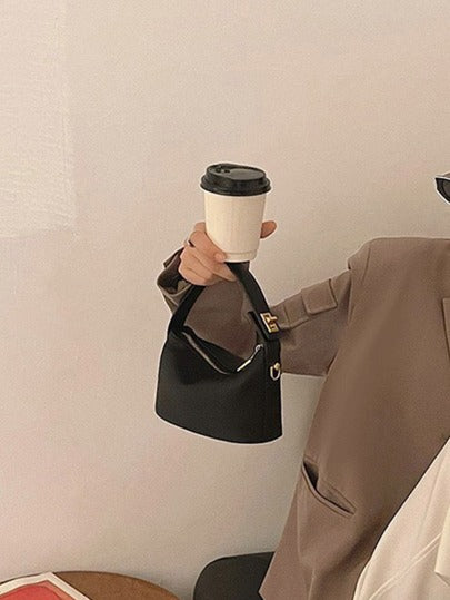 حقيبة دلو خفيفة الوزن، كاجوال بقفل علوي صغير الحجم للفتيات المراهقات والنساء وطلاب الجامعات والمبتدئين والعمال ذوي الياقات البيضاء مثالية للمكتب والكلية والعمل والأعمال التجارية والتنقل في الهواء الطلق والسفر والنزهات