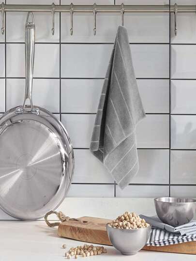 HYER KITCHEN قماش تنظيف مستطيل ناعم ومريح أسود المربعات ذو طابع إبداعي وأنيق مناسب للمطبخ، الحمام، المنزل، ولوازم المنزل