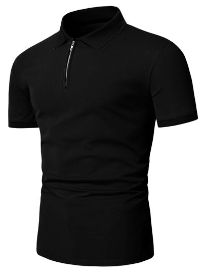 Manfinity Homme قميص بولو رجالي ربع السحاب للجولف