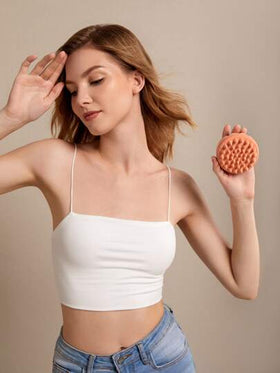 SHEIN فرشاة تدليك الشامبو ذات الألوان المتداخلة لعيد الحب من BASIC LIVING