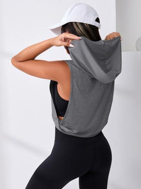 Easithlete بلوزة رياضية قصيرة مع سحاب