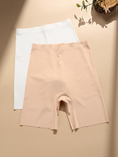 SHEIN شورت داخلي سادة غير ظاهر - 4 قطع