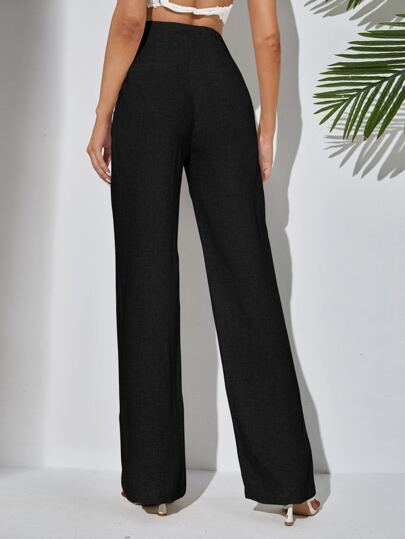 Tall بنطلون بساق مستقيم ذو طيات