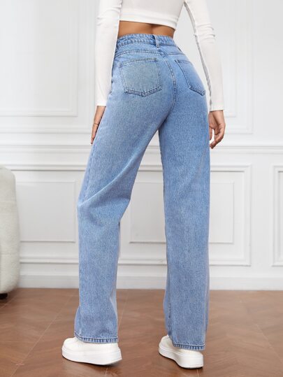 SHEIN Tall جينز بساق مستقيم خصر عالي