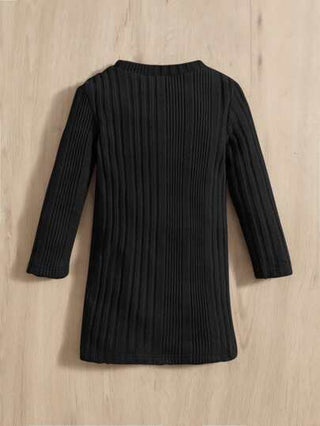 SHEIN فستان تي شيرت يتداخل خطوط للطفلات الرضع، مريح وجميل ولطيف ومناسب للصيف