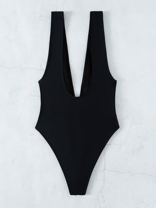 مايوه حريمي قطعة واحدة Swim SXY ملابس سباحة قطعة واحدة بعنق عميق معقود أمامية