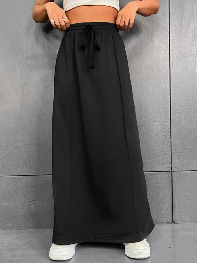 EZwear تنورة ذات خصر مرن مع تفاصيل عُقدة، ملابس رمضان
