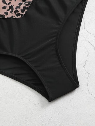 طقم تانكيني حريمي Swim Lushoire 2 قطعة/مجموعة نساء مجموعة Tankini عادية مع طبعة نمر، طبعة عشوائية لفصل الصيف 2025