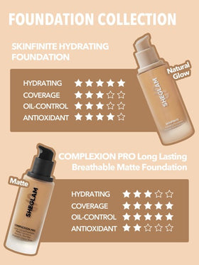 SHEGLAM عينة كريم أساس مرطب من Skinfinite-ديكور من الكتان لعيد الحب هدية حب شتاء مكياج حفلة شاطئ سفر عطلة تخييم في الهواء الطلق هدية وردة فتاة الموضة رأس السنة مستحضرات تجميل تنكرية أفضل رحلة مهرجانات لون فاخر سحر الحرم الجامعي المدرسة أجواء Cny علامة تجا
