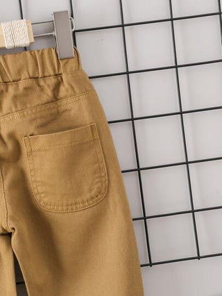 SHEIN بنطلون جينز للأولاد ذو خصر مطاطي وجيبين